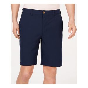 CLUBROOM Mens Navy Pleated, Classic Fit Shorts 40 Waist